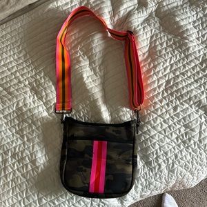 Haute shore mini cross body in camo - never used